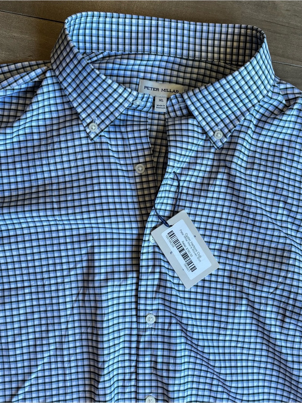 Peter Millar NWT Oyster Harbors Club Plaid Dress Shirt XL